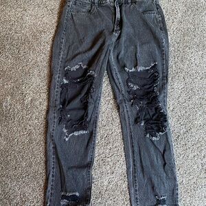 Fashion Nova Black Distressed Jeans
